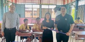 แนะแนวการศึกษาต่อสายอาชีพ ณ โรงเรียนวัดเกาะถ้ำ และโรงเรียนบ้านดอนขี้เหล็ก อำเภอเมืองสงขลา จังหวัดสงขลา