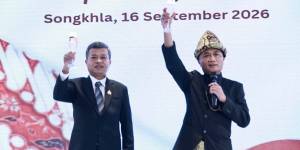 งานเลี้ยงรับรองทางการทูต เนื่องในโอกาสครบรอบ 81 ปี แห่งการสถาปนาสาธารณรัฐอินโดนีเซีย ซึ่งจัดโดยสถานกงสุลใหญ่สาธารณรัฐอินโดนีเซีย ณ จังหวัดสงขลา